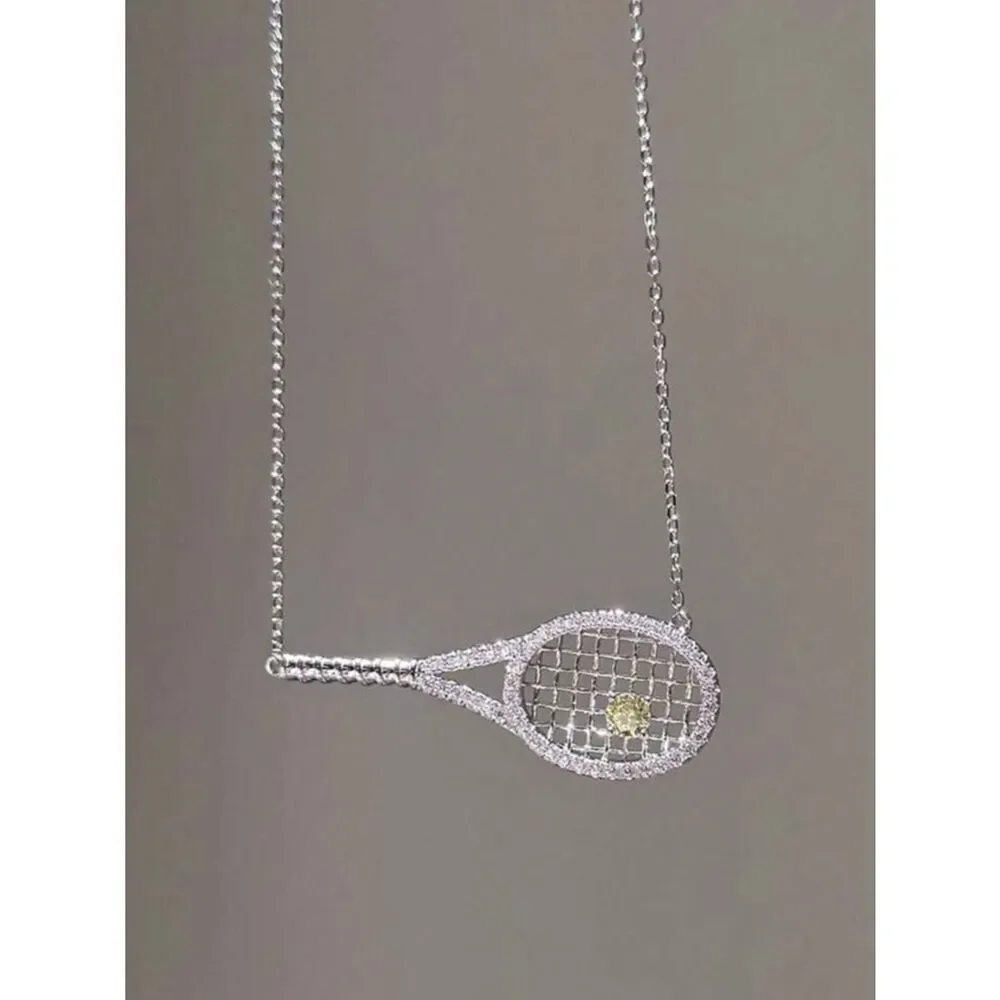 Tennis Racket Pendant Necklace A1779